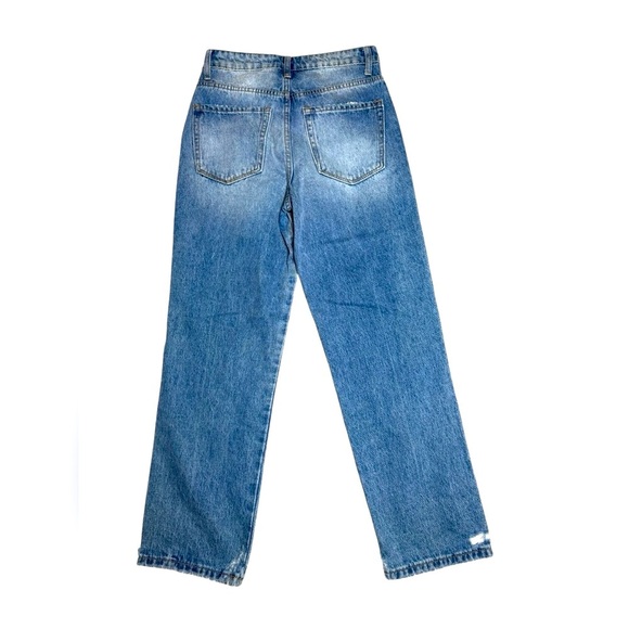 Vervet by Flying Monkey Women’s Jeans Sz 24 Distressed Straight Leg Medium Wash - Picture 3 of 5